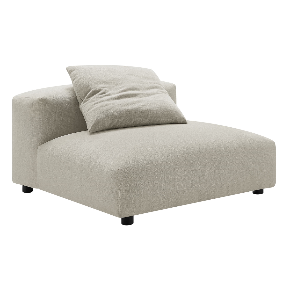 EEI-6885-LIN Solace Modular Upholstered Fabric Armless Chair, Linen