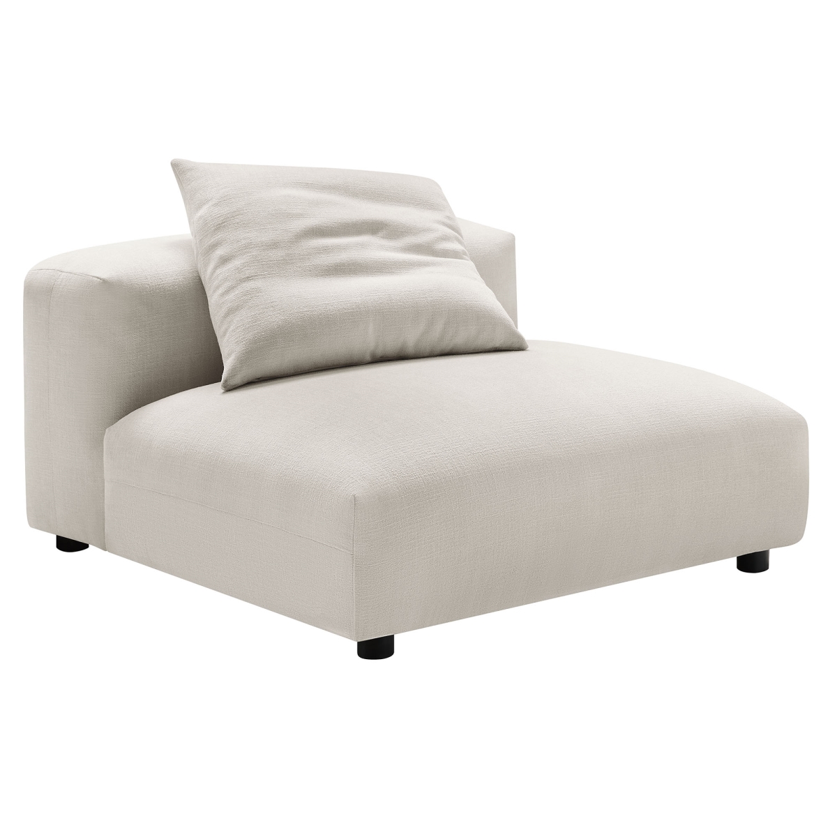 EEI-6885-SAL Solace Modular Upholstered Fabric Armless Chair, Salt