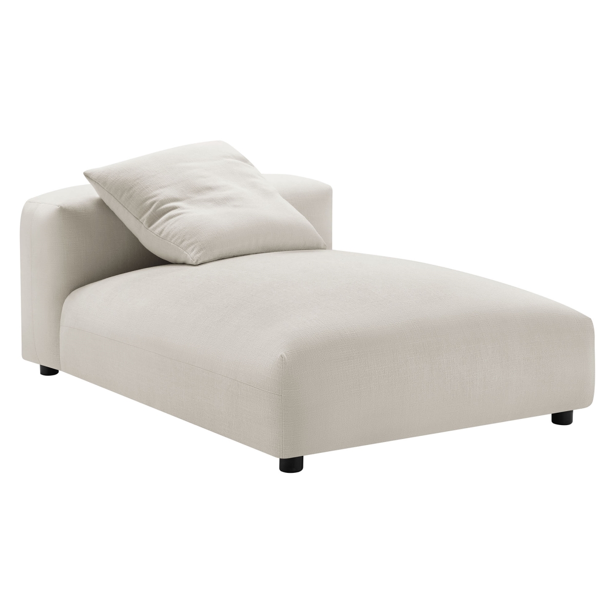 EEI-6887-SAL Solace Modular Upholstered Fabric Armless Chaise Lounge, Salt