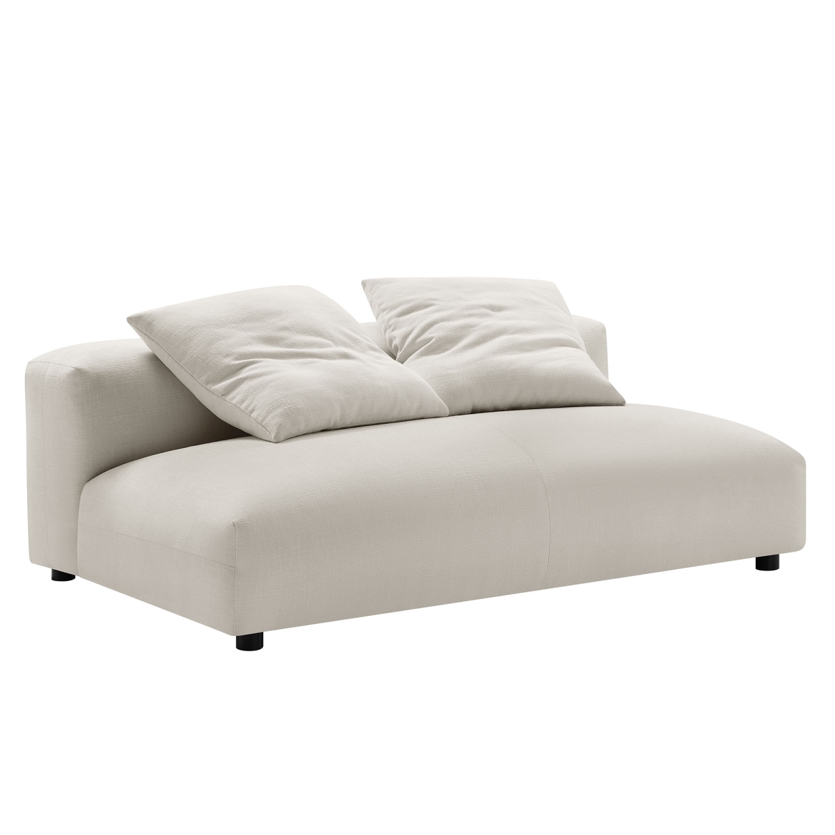 EEI-6891-SAL Solace Modular Upholstered Fabric Armless Loveseat, Salt
