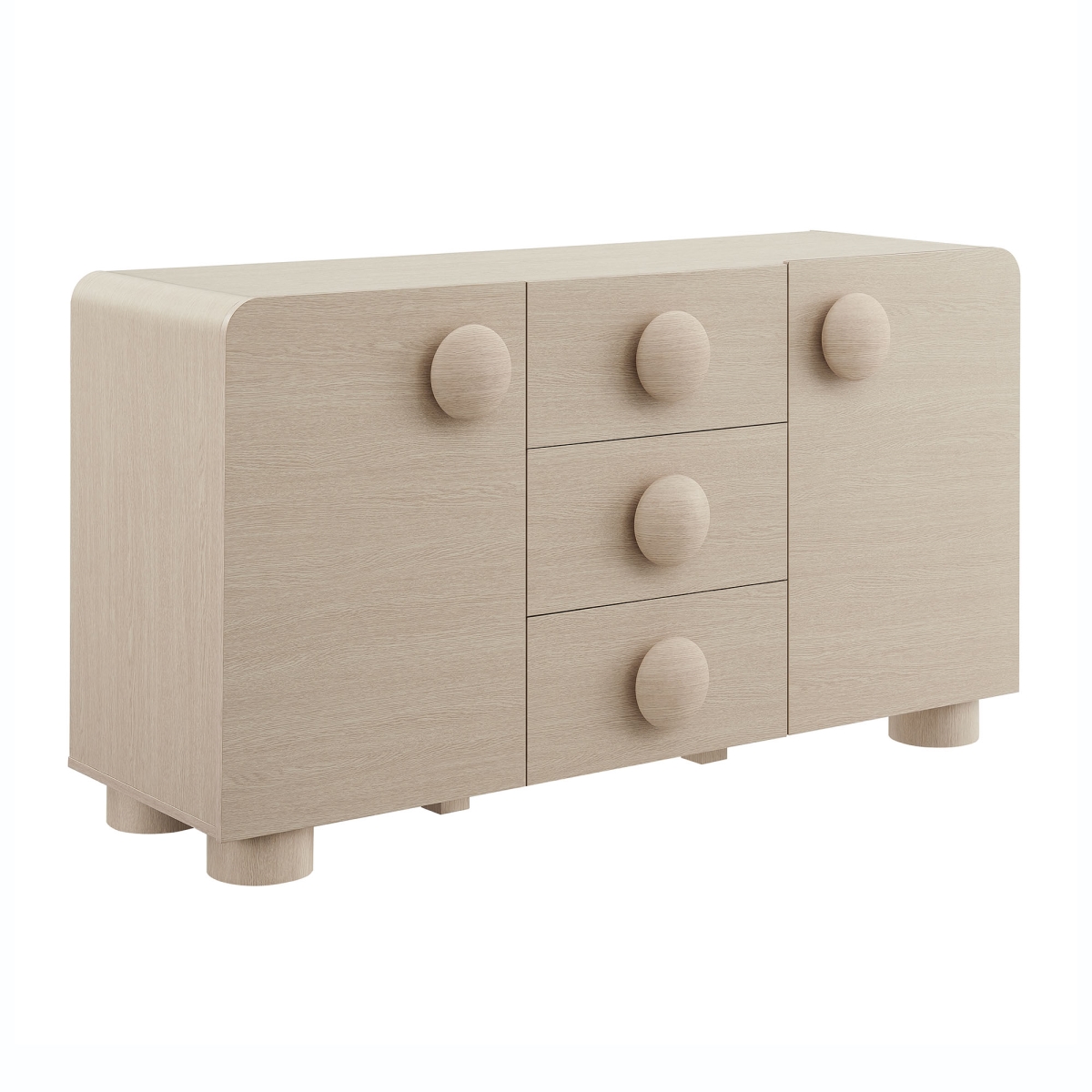 EEI-6892-ASH 57 in. Sonnet Sideboard Storage Cabinet, Ash