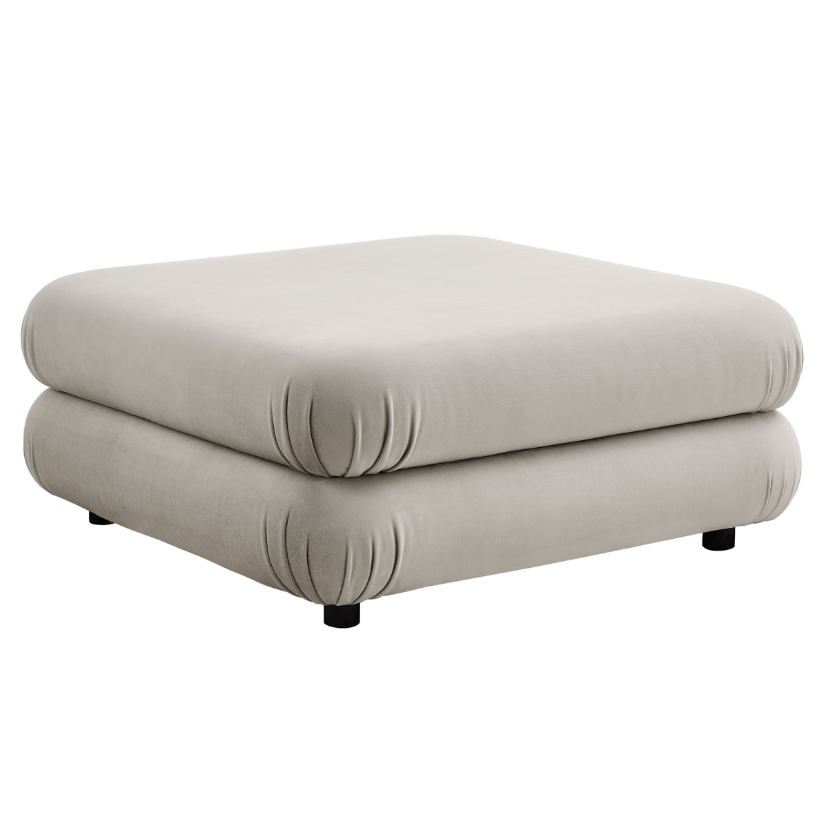 EEI-6899-ALM Jubilee Modular Performance Velvet Ottoman, Almond