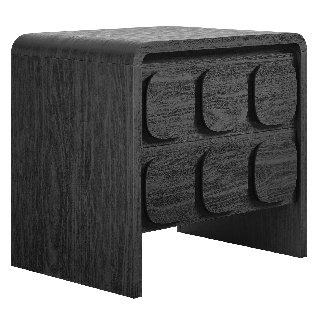 MOD-7161-BLK Toscana 2-Drawer Nightstand, Black