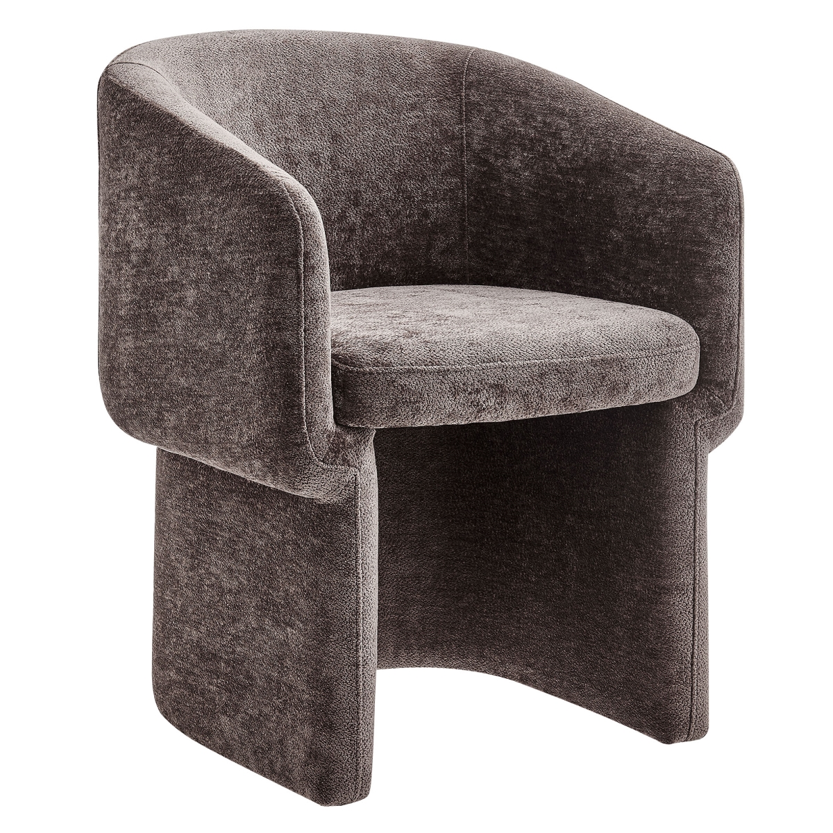 EEI-6951-CHB Verity Chenille Dining Armchair, Chocolate Brown