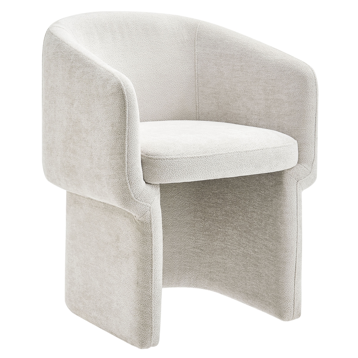 EEI-6951-IVO Verity Chenille Dining Armchair, Ivory