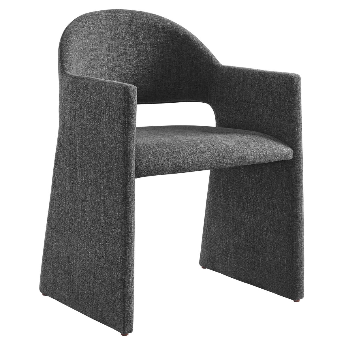 EEI-7082-CHA Talia Upholstered Fabric Dining Armchair, Charcoal