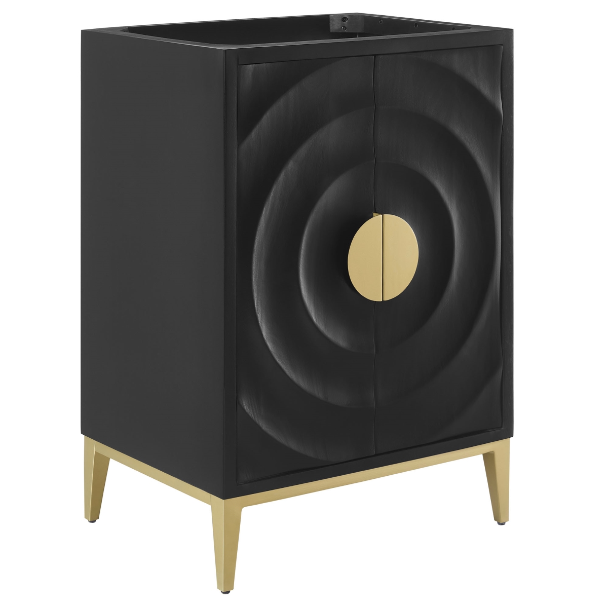 EEI-7147-BLK 24 in. Beau Bathroom Vanity Cabinet without Sink Basin, Black