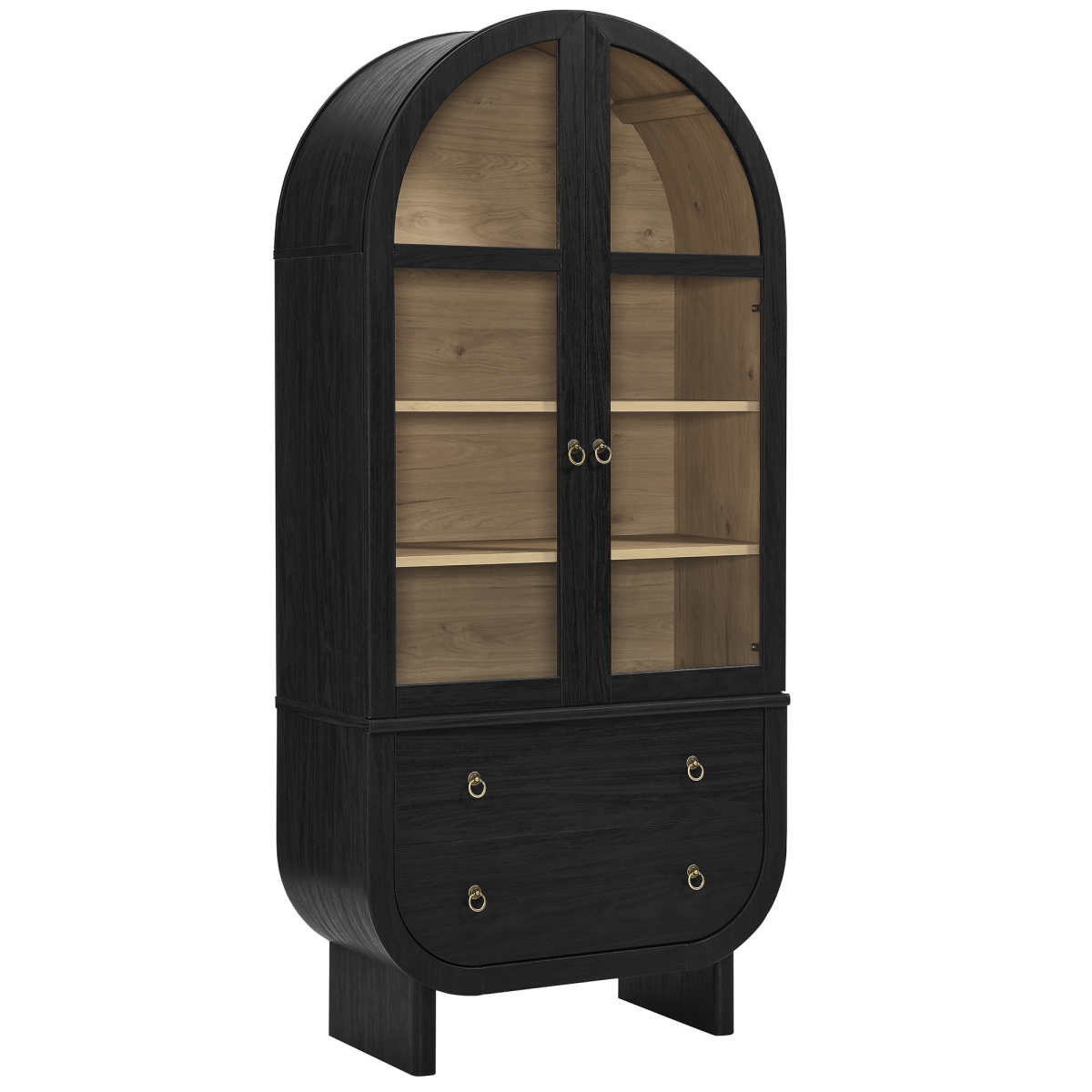 EEI-7216-BLK-LOA Nyx Arched Display Cabinet, Black