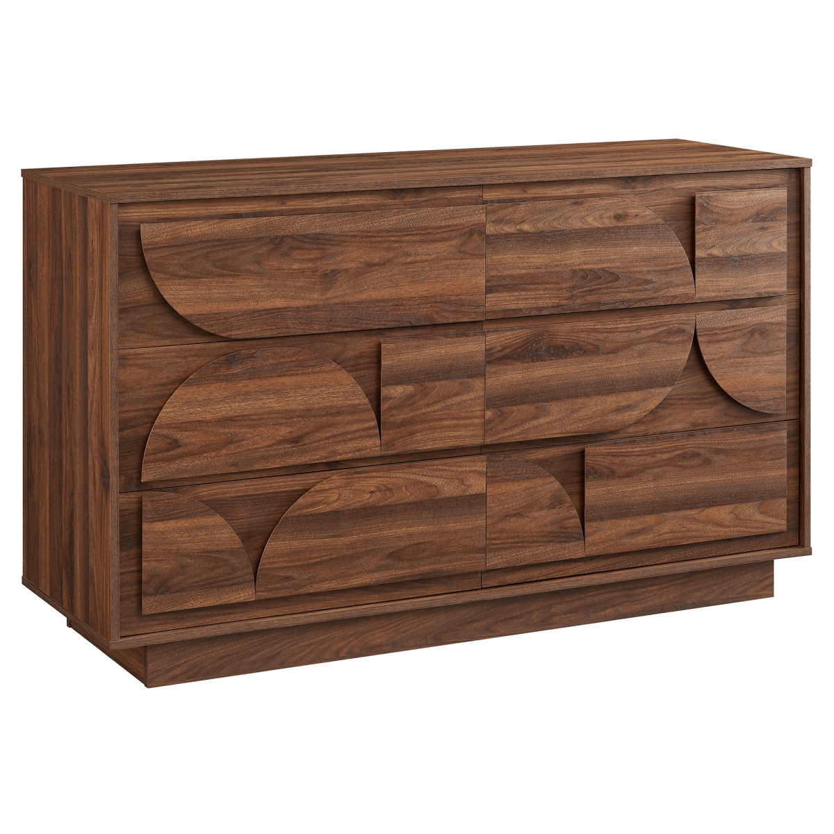 MOD-7163-WAL Bulwark 6-Drawer Dresser, Walnut
