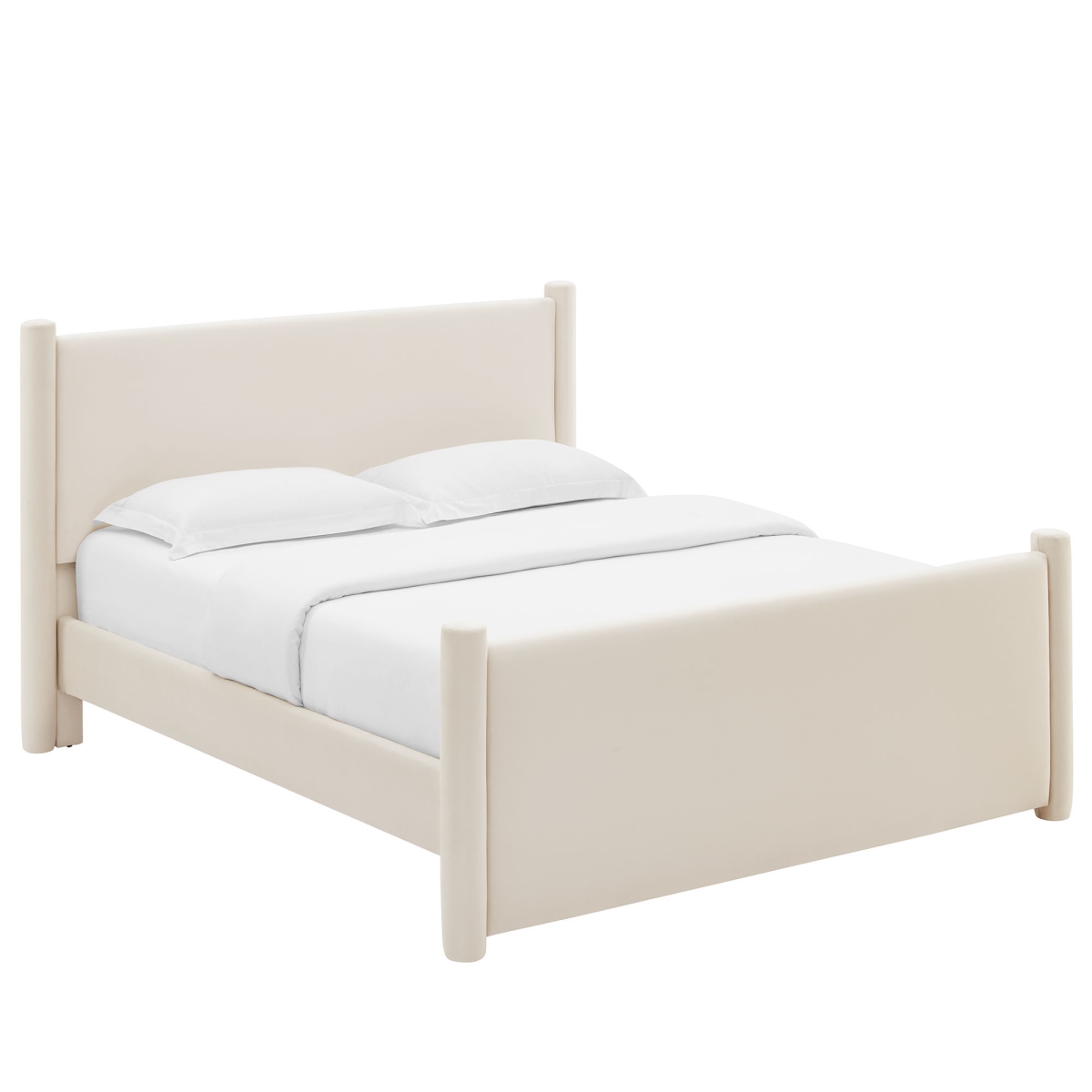 MOD-7175-ALA Rael Performance Velvet Platform Bed - Queen Size