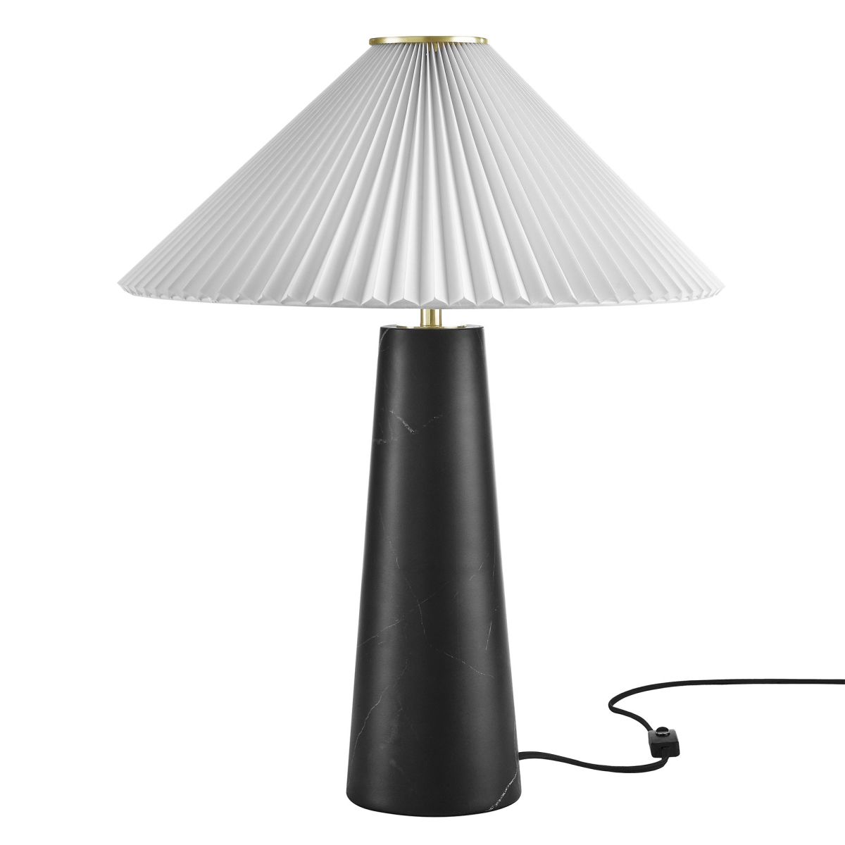 EEI-6963-BLK Nera Marble Table Lamp, Black