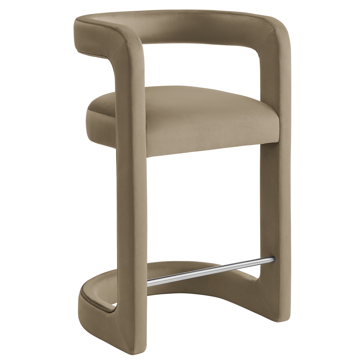 EEI-7107-TAU Winslow Performance Velvet Counter Stool, Taupe