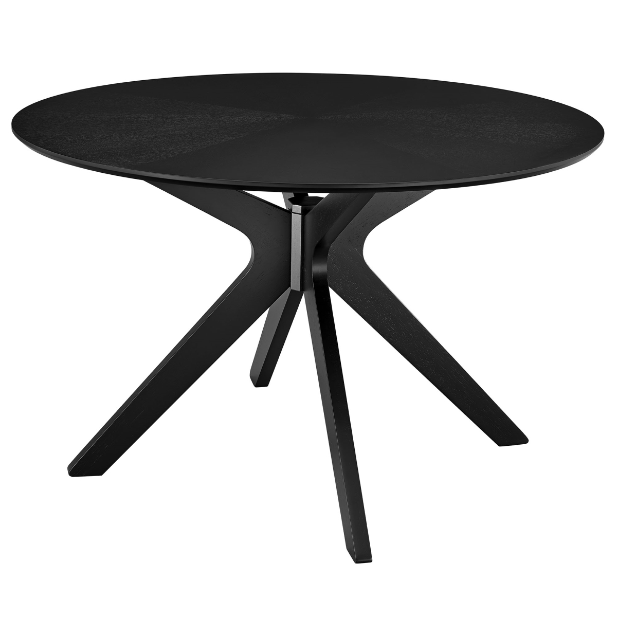 EEI-3847-BLK 47 in. Crossroads Round Wood Dining Table, Black