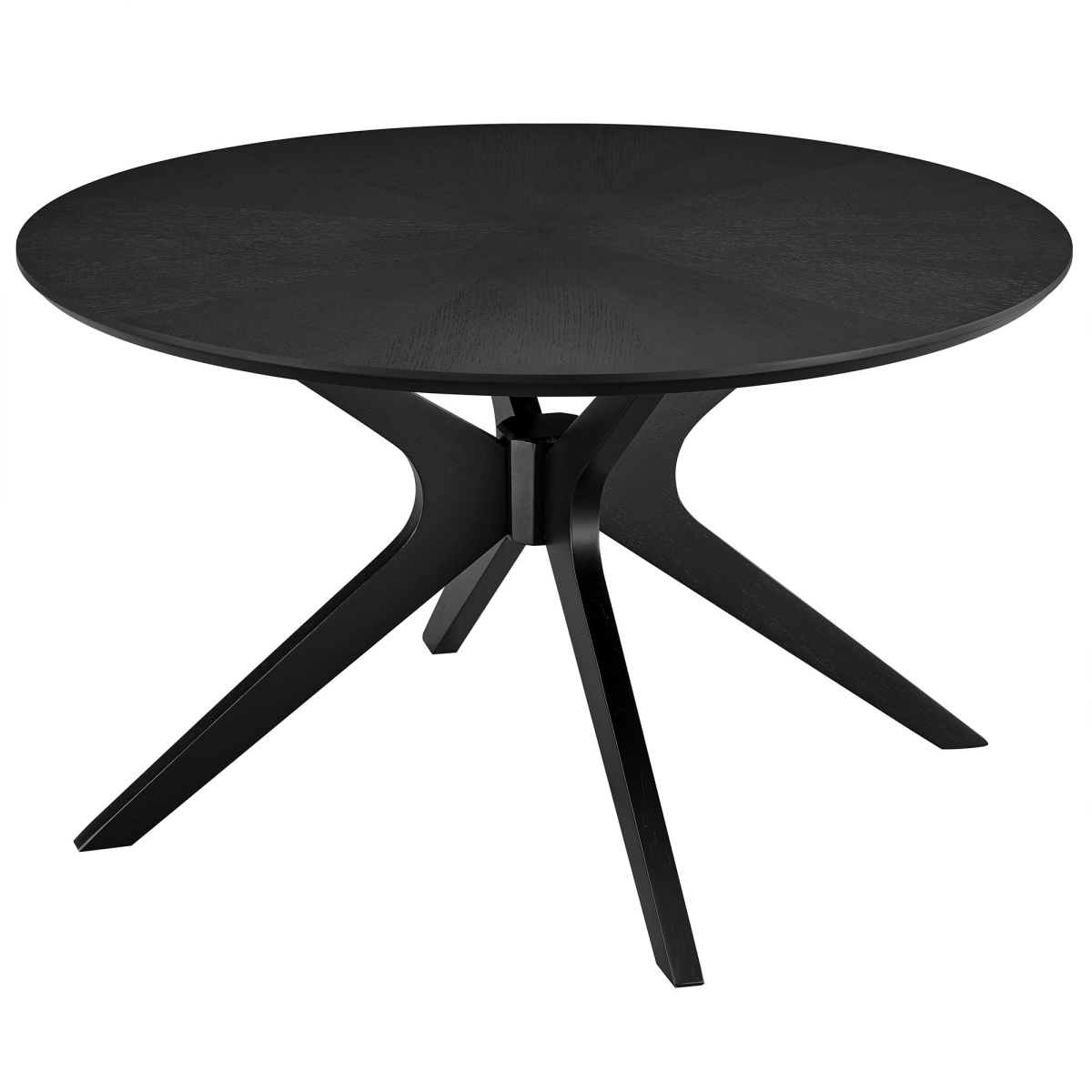 EEI-6557-BLK Crossroads Round Wood Coffee Table, Black