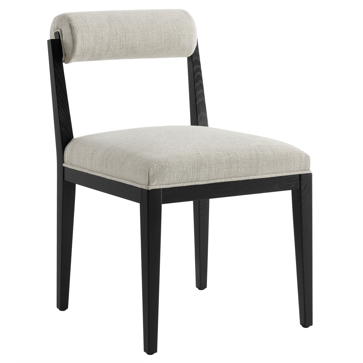 Modway EEI-6993-LIN-BLK Kai Dining Chair - Linen Fabric & Black Wood