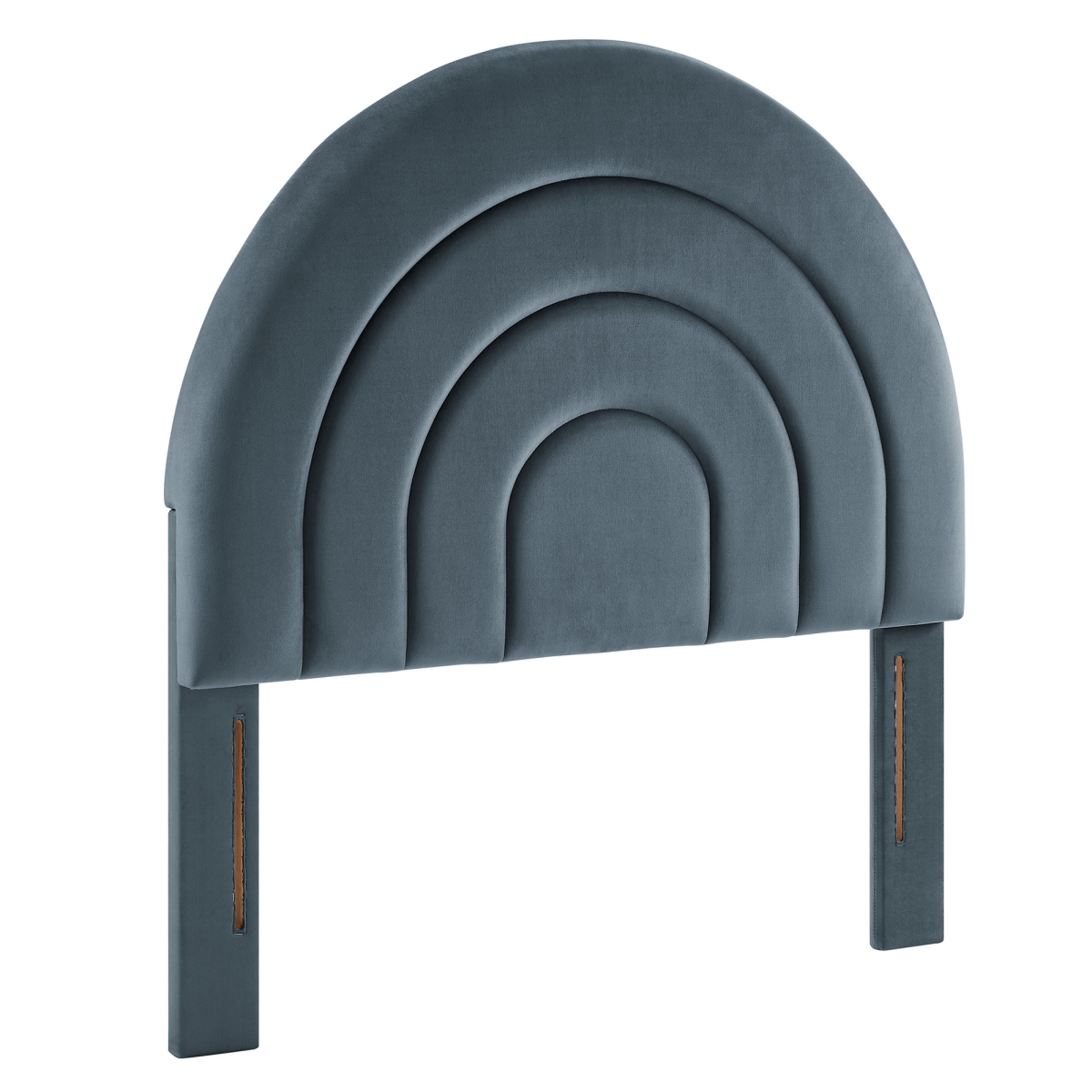 MOD-7169-CAB Solana Arched Performance Velvet Headboard, Cadet Blue - Twin Size