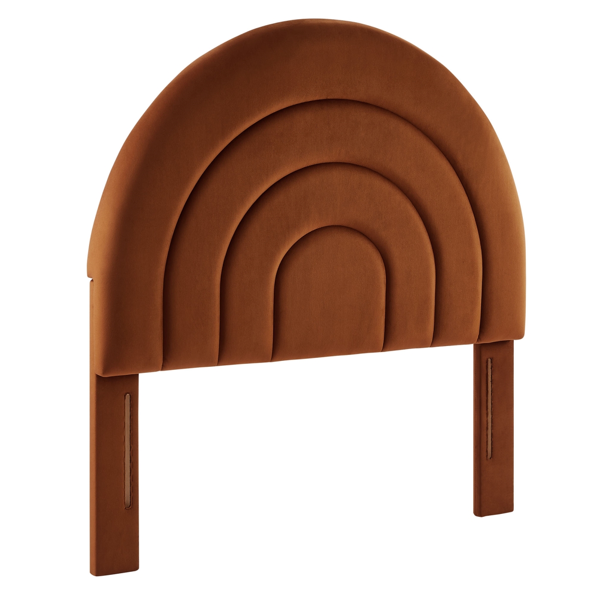 MOD-7169-RUS Solana Arched Performance Velvet Headboard, Rust - Twin Size