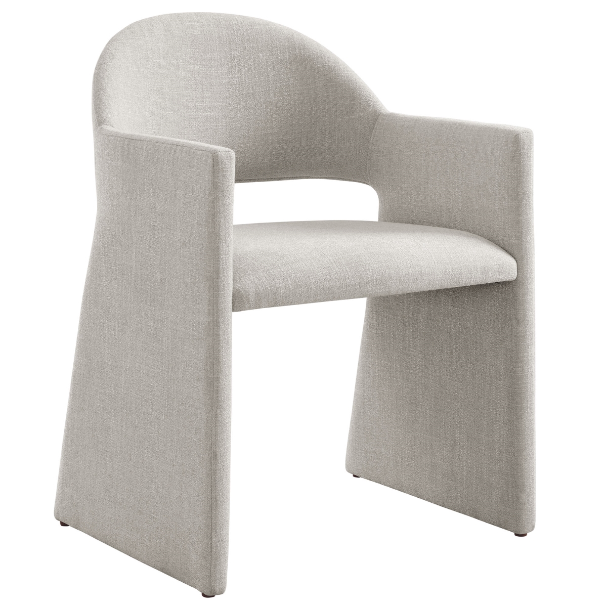 EEI-7082-LIN 22 x 23 x 31 in. Talia Upholstered Fabric Dining Armchair - Linen