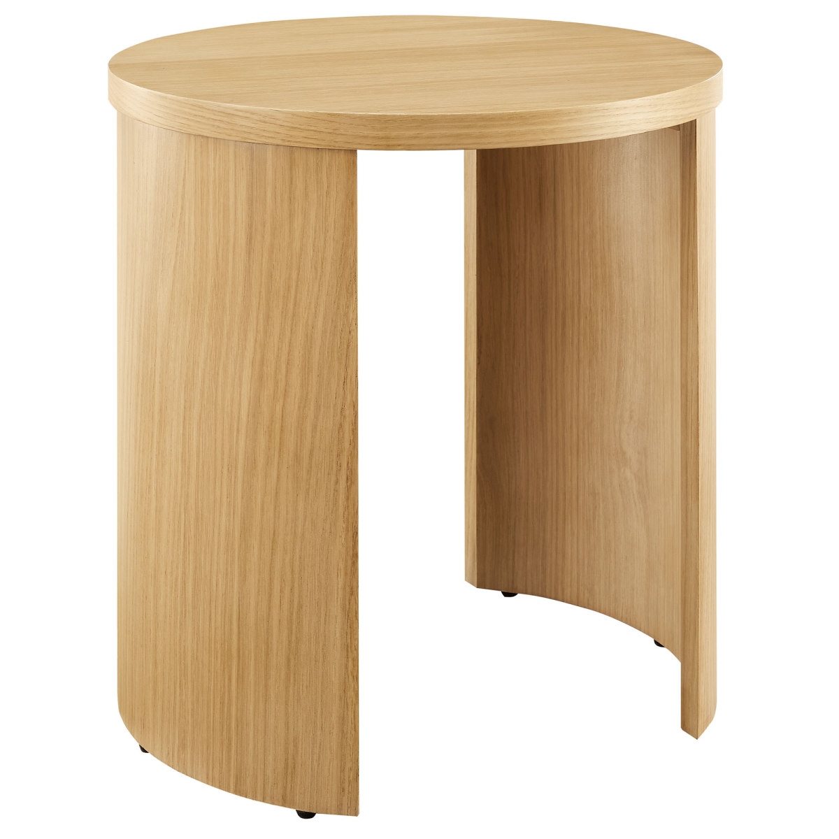 EEI-6913-OAK Aspect Round Wood End Table, Oak