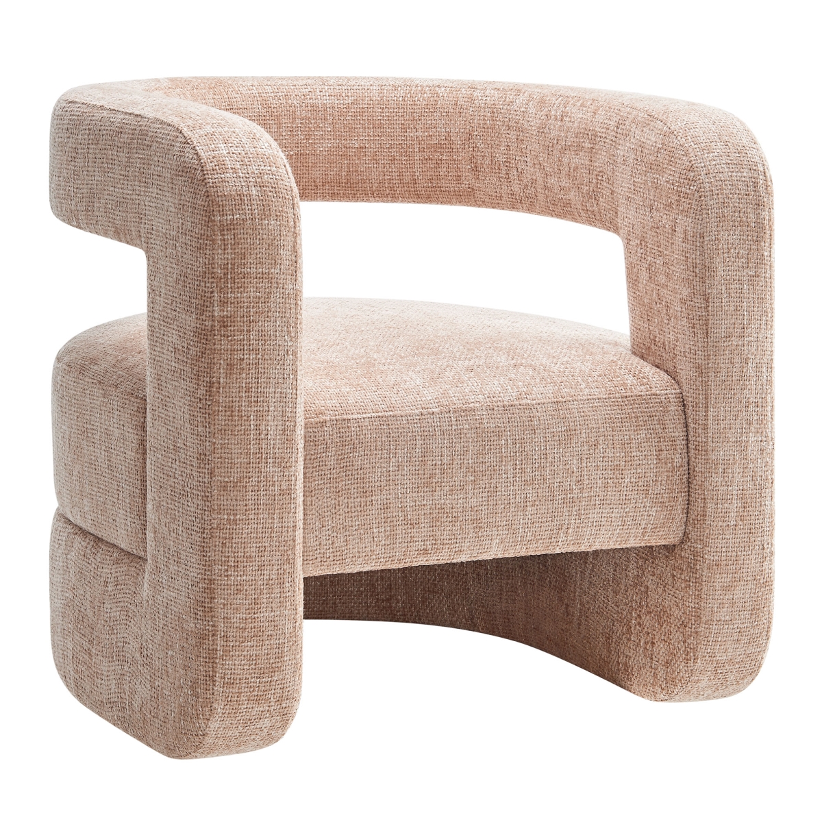EEI-6991-BLS Jaylin Upholstered Chenille Accent Chair, Blush