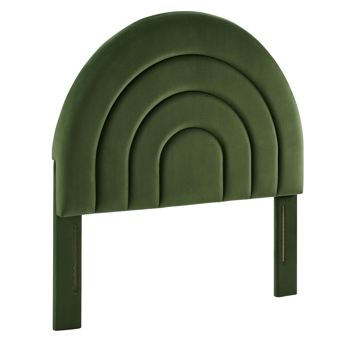 MOD-7169-MOG Solana Arched Performance Velvet Headboard, Moss Green - Twin Size