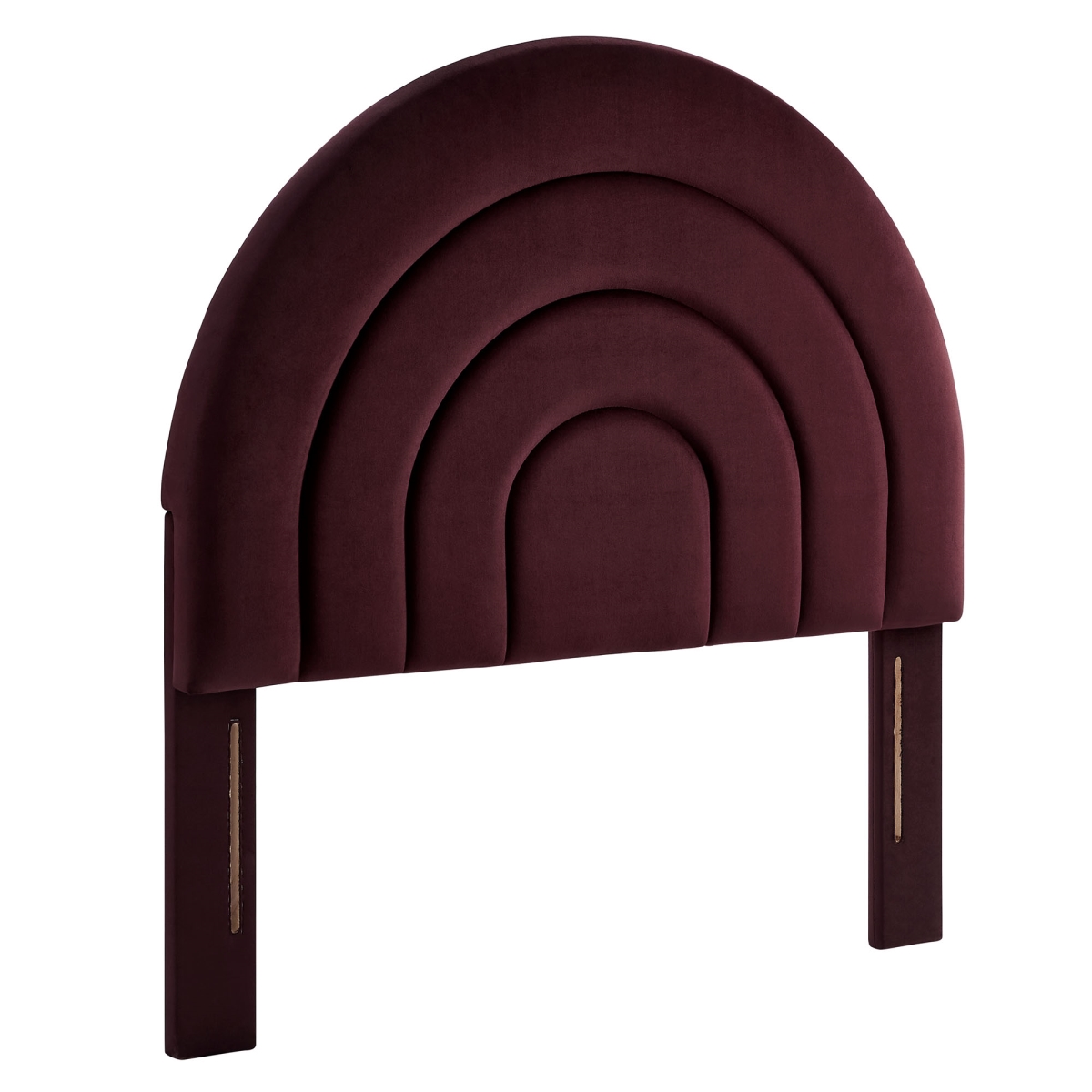 MOD-7169-MUL Solana Arched Performance Velvet Headboard, Mulberry - Twin Size