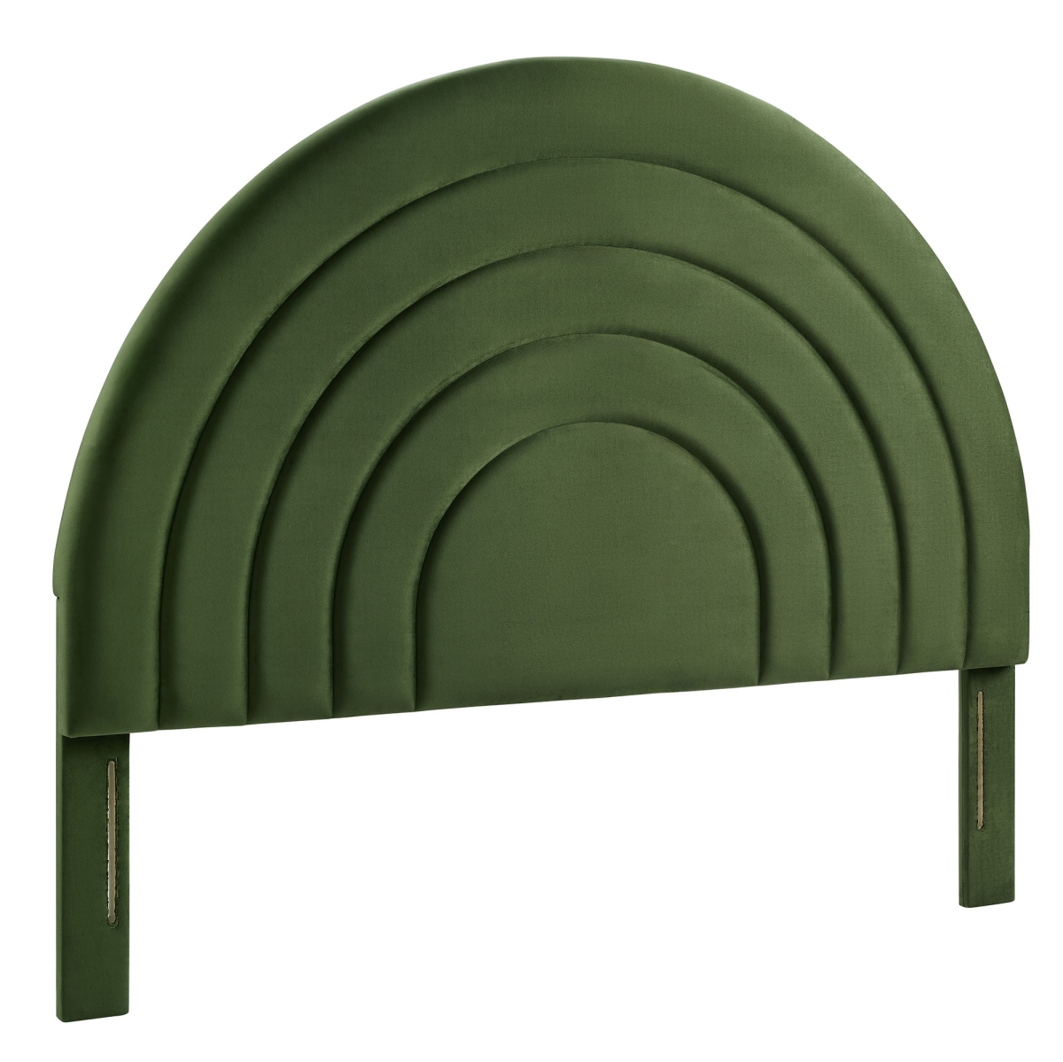 MOD-7171-MOG Solana Arched Performance Velvet Headboard, Moss Green - Queen Size