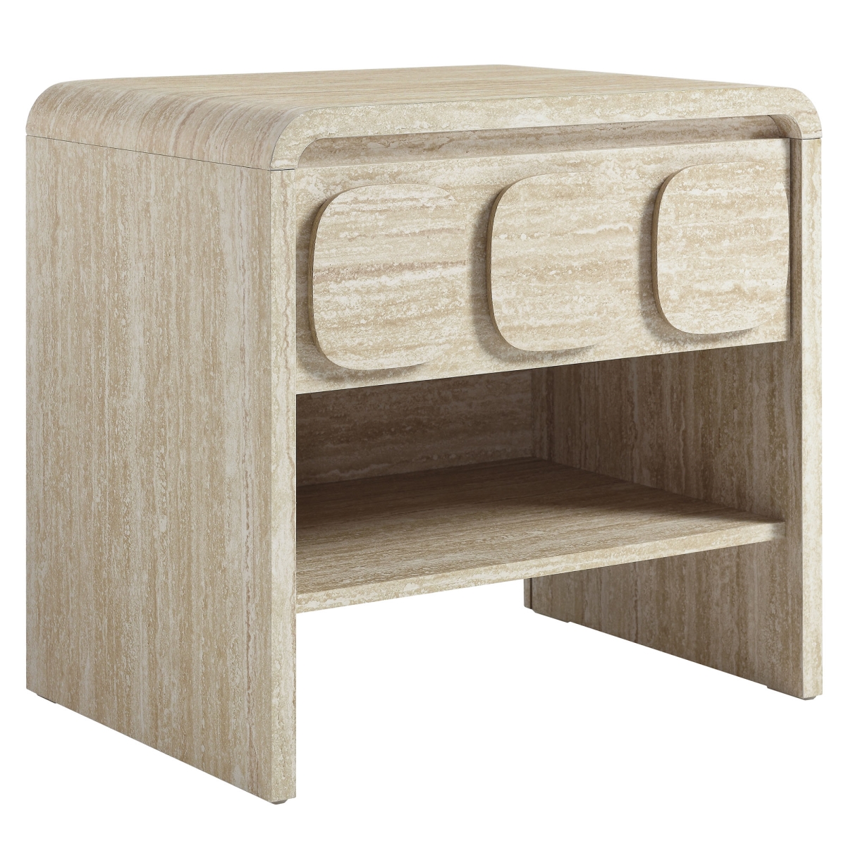 MOD-7160-TRA Toscana 1-Drawer Nightstand, Travertine