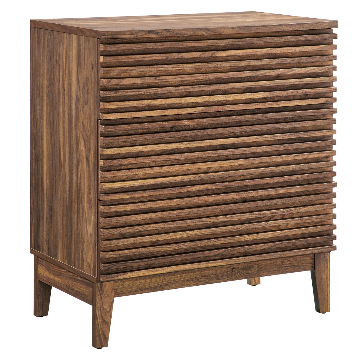 MOD-7201-WAL Render Large 3-Drawer Nightstand, Walnut