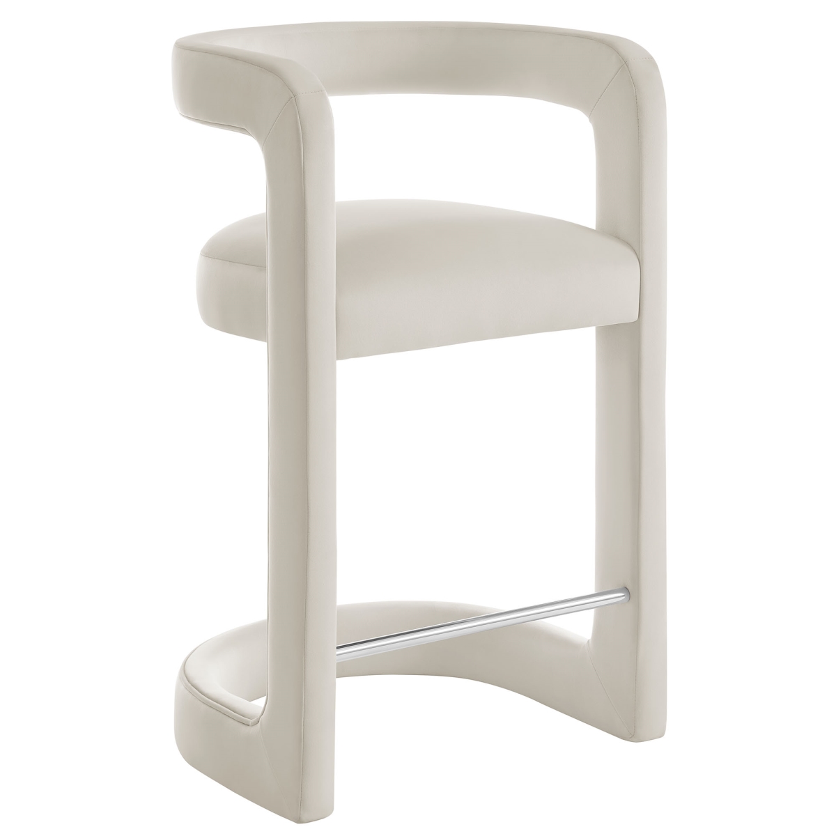 EEI-7107-ALA Winslow Performance Velvet Counter Stool, Alabaster