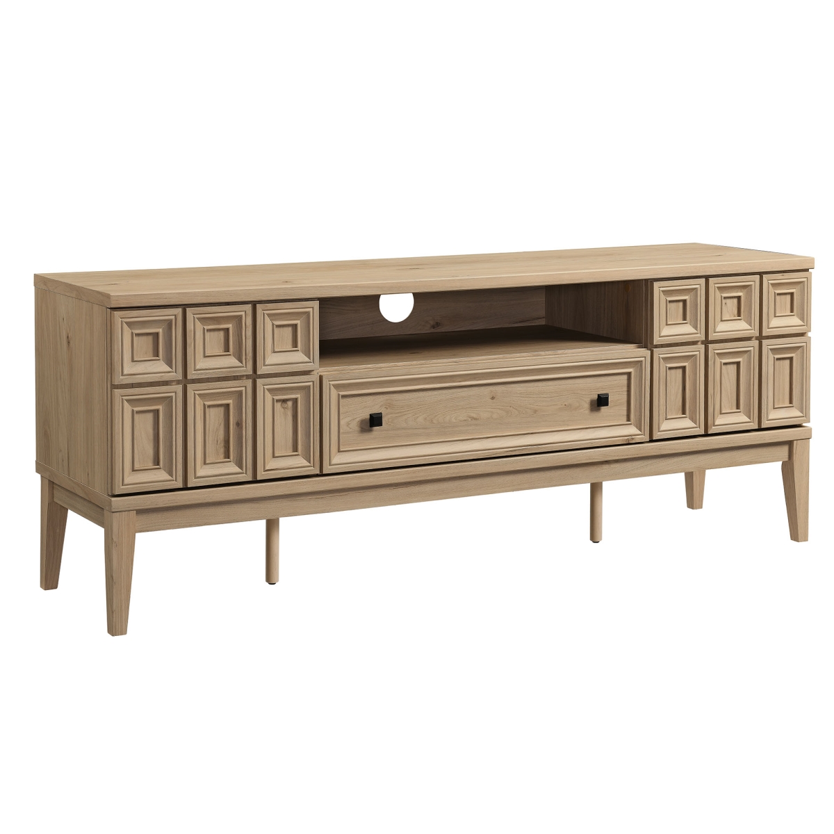 EEI-7182-LOA 59 in. Samos TV Stand, Light Oak