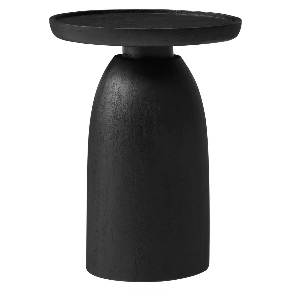 EEI-7145-BLK 15 x 15 x 20.5 in. Holloway Round Wood Side Table - Black