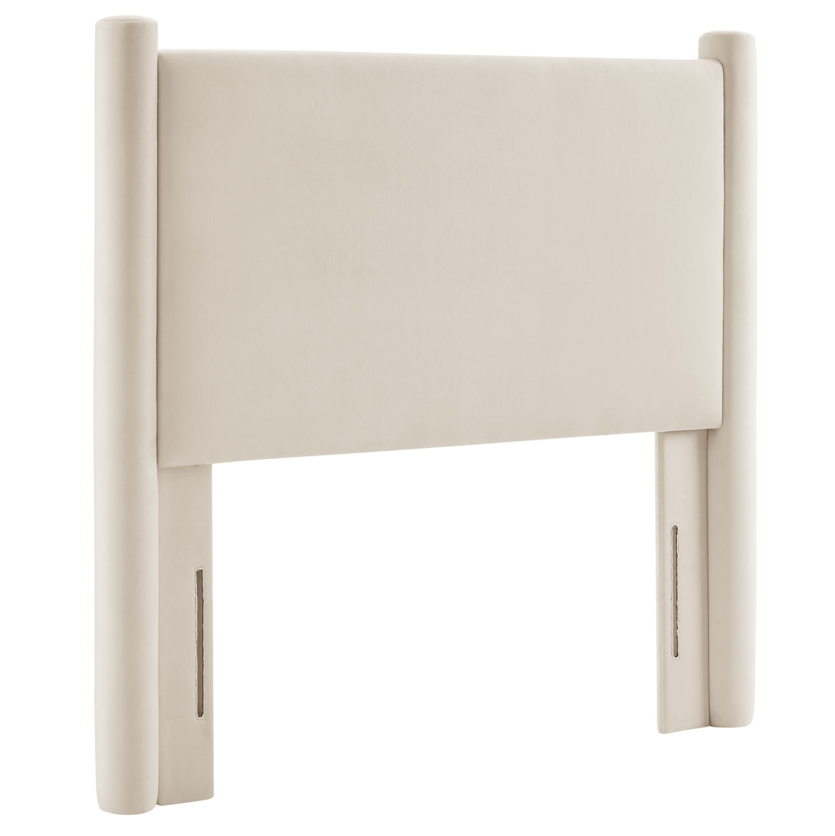 MOD-7177-ALA Rael Performance Velvet Headboard, Alabaster - Twin Size