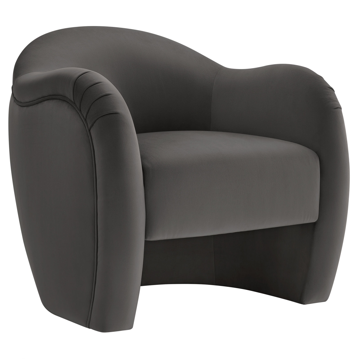 EEI-7074-STG Compose Performance Velvet Accent Chair, Storm Gray