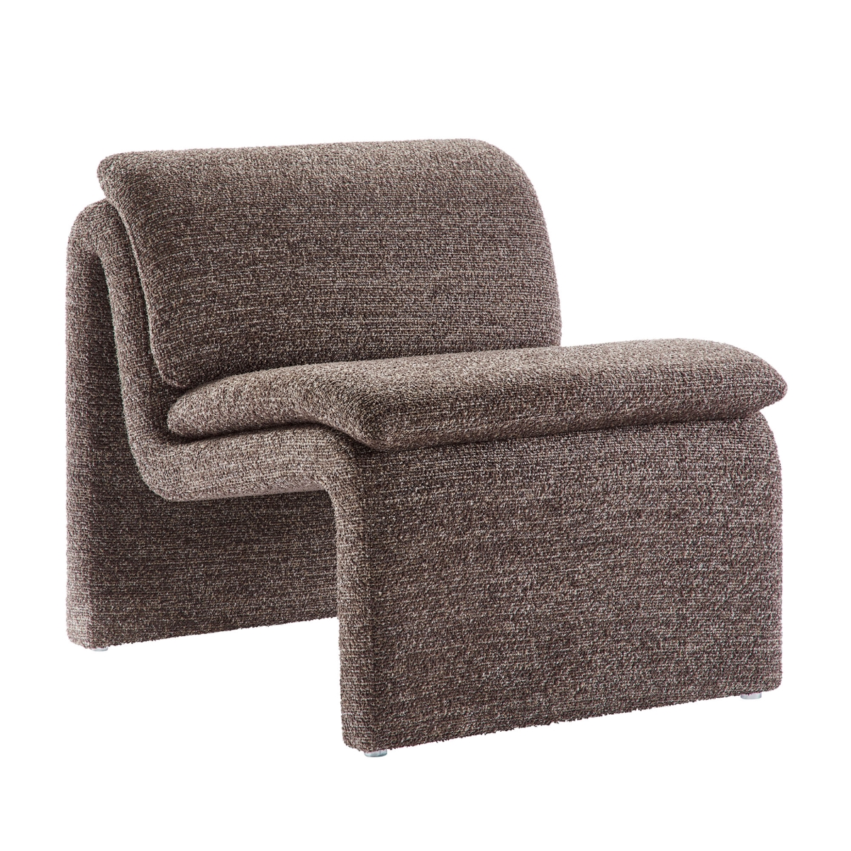 EEI-7103-ATQ Dune Boucle Upholstered Armless Accent Chair, Antique