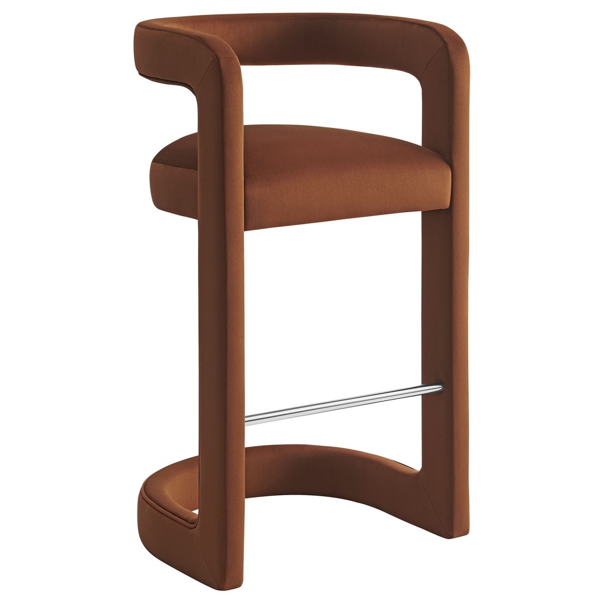 EEI-7108-RUS Winslow Performance Velvet Bar Stool, Rust