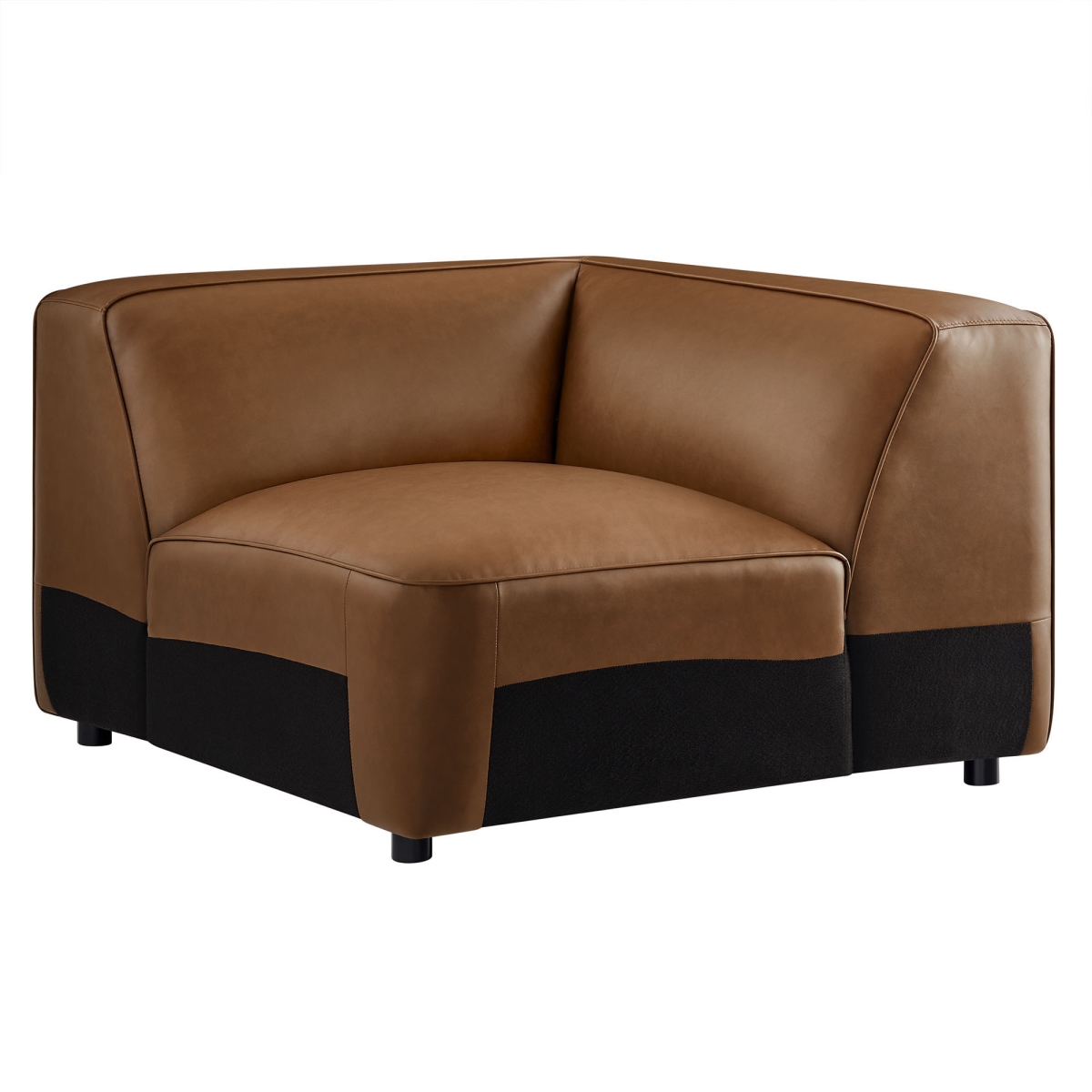 EEI-7123-COF Auren Upholstered Vegan Leather Modular Corner Chair, Coffee