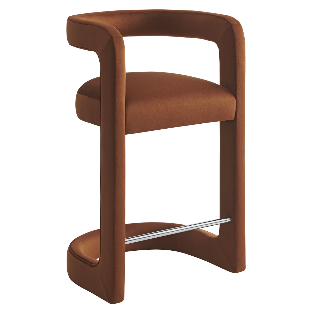 EEI-7107-RUS Winslow Performance Velvet Counter Stool, Rust