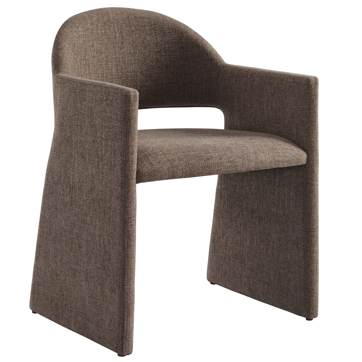 EEI-7082-MOC Talia Upholstered Fabric Dining Armchair, Mocha