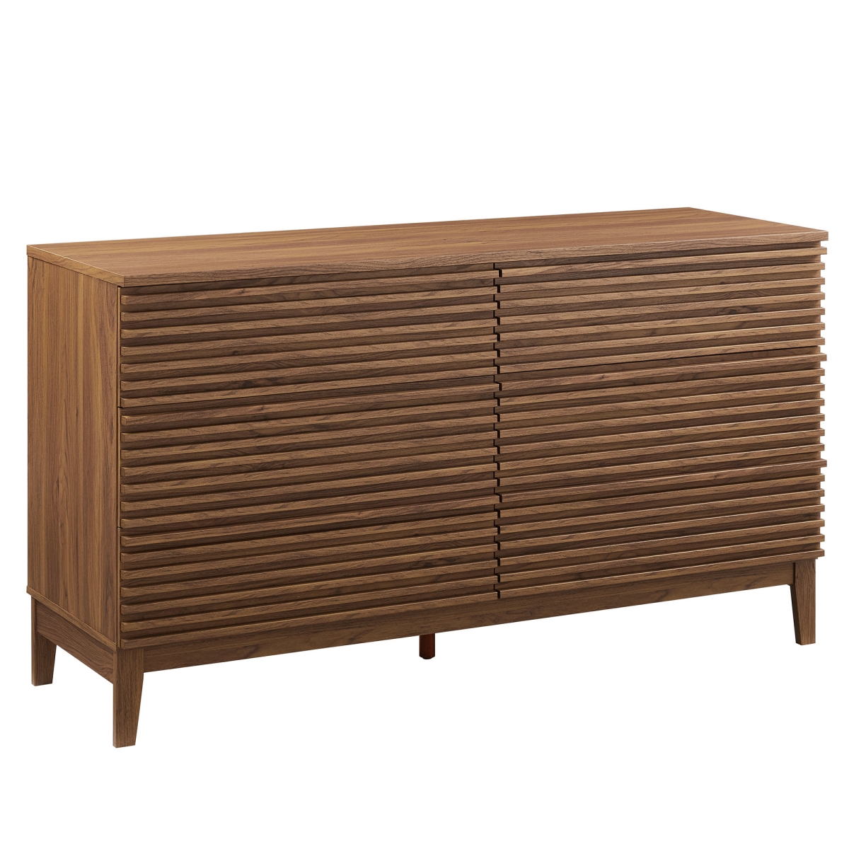 MOD-7200-WAL 63 in. Render 6-Drawer Dresser, Walnut