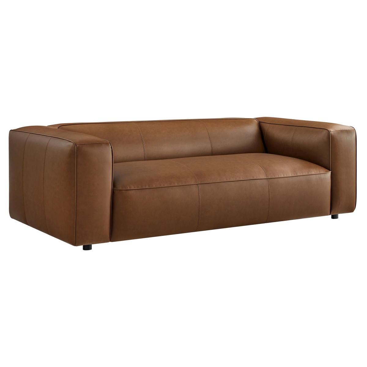 EEI-7119-COF Auren Upholstered Vegan Leather Sofa, Coffee
