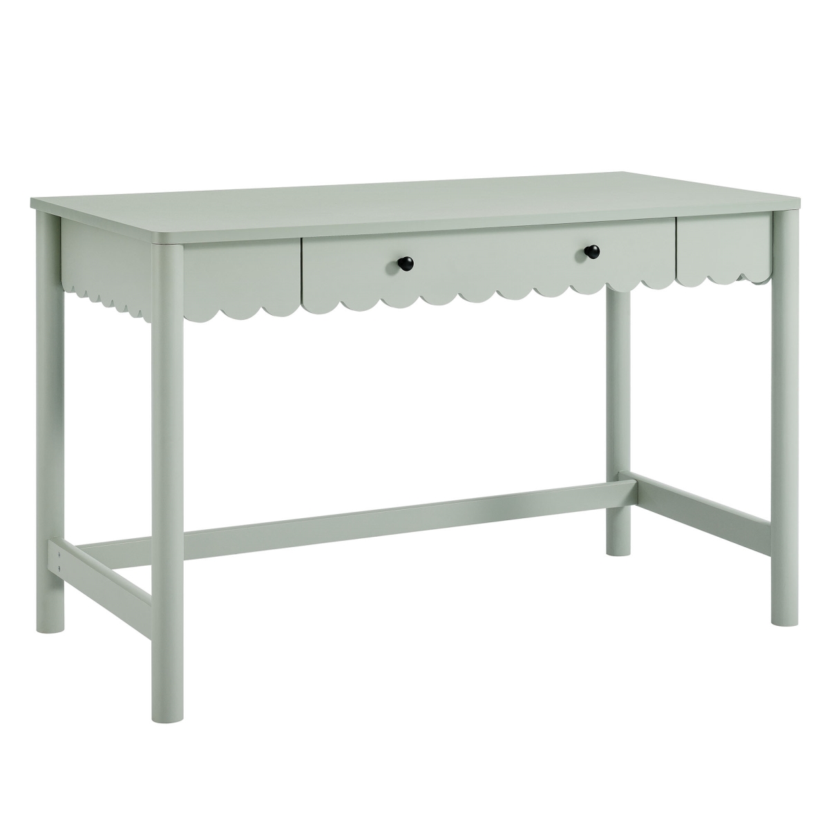 EEI-7155-SGE Emmeline 1-Drawer Scallop Writing Desk, Sage