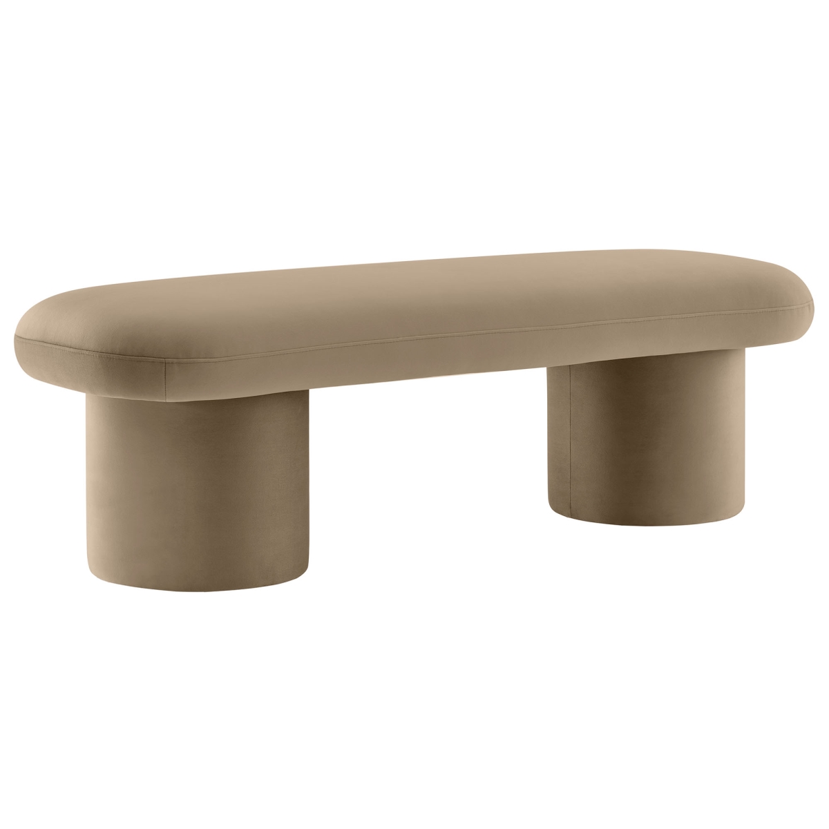 EEI-7083-TAU Orla Performance Velvet Bench, Taupe