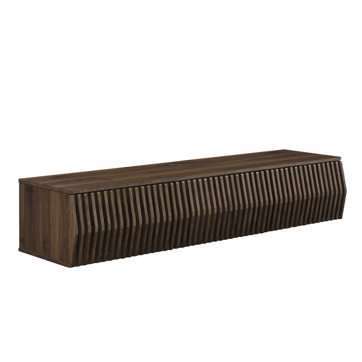 EEI-7164-WAL 64 in. Vaughn Wall Mount TV Stand, Walnut