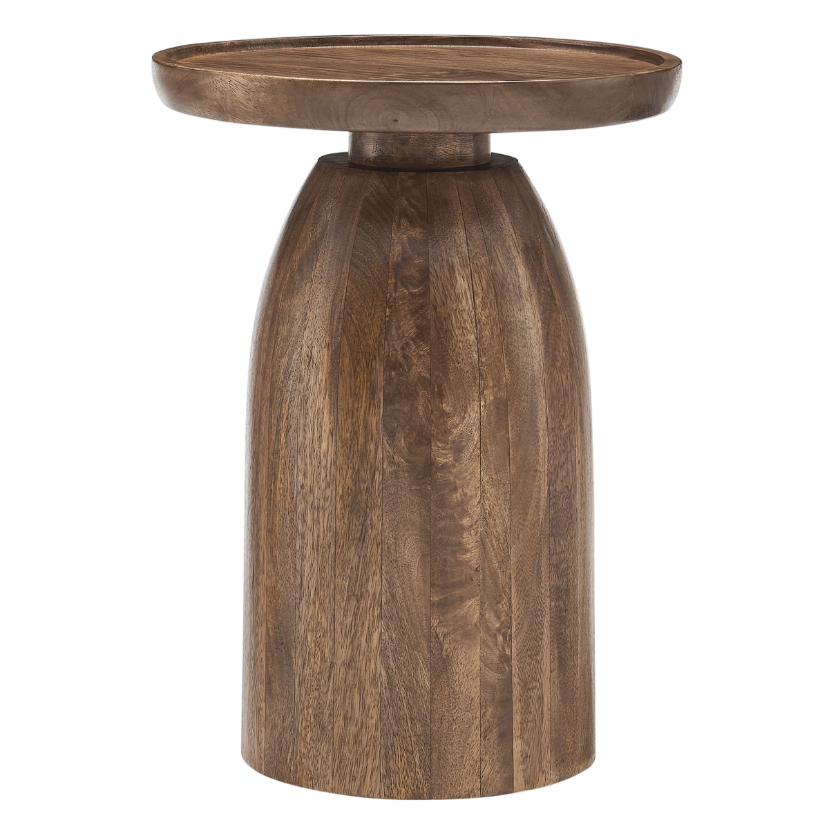 EEI-7145-WAL 15 x 15 x 20.5 in. Holloway Round Wood Side Table - Walnut