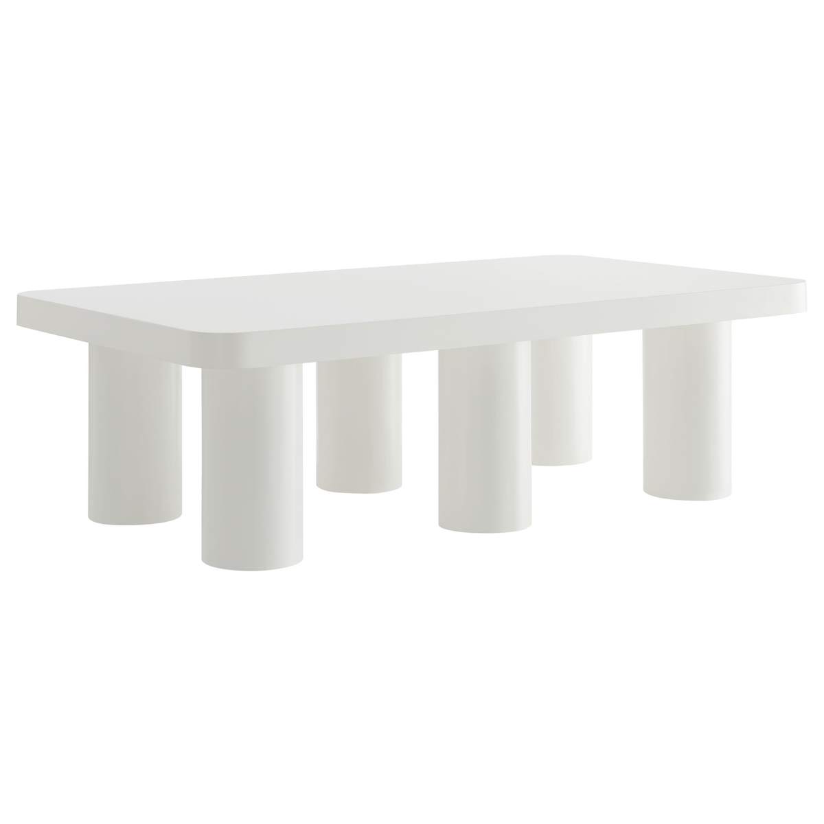EEI-7072-WHI 54 in. Cleo Rectangular Coffee Table, White