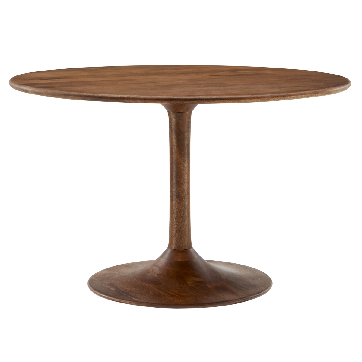 EEI-7051-WAL 48 in. Lippa Round Solid Wood Dining Table, Walnut