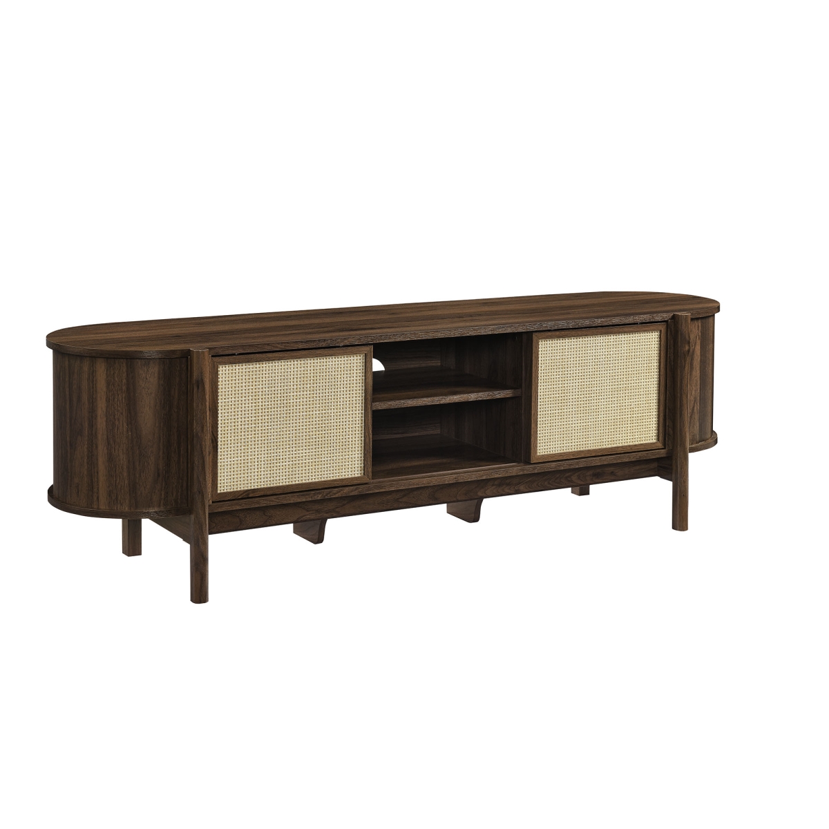EEI-7165-WAL 61 in. Reid TV Stand, Walnut