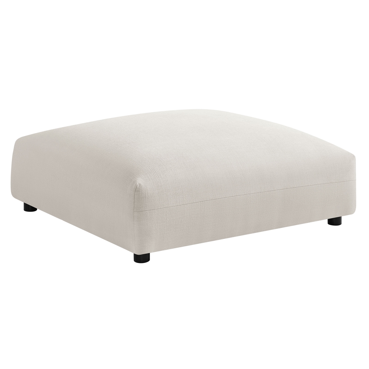 EEI-6889-SAL Solace Modular Upholstered Fabric Ottoman, Salt