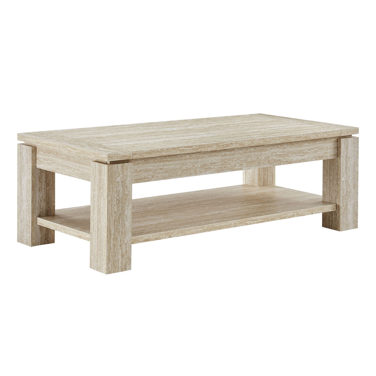EEI-6908-TRA Hollis Coffee Table, Travertine